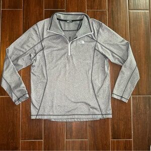 The North Face Pullover 1/4 Zip Jacket Shirt Size Large Men Gray Strech